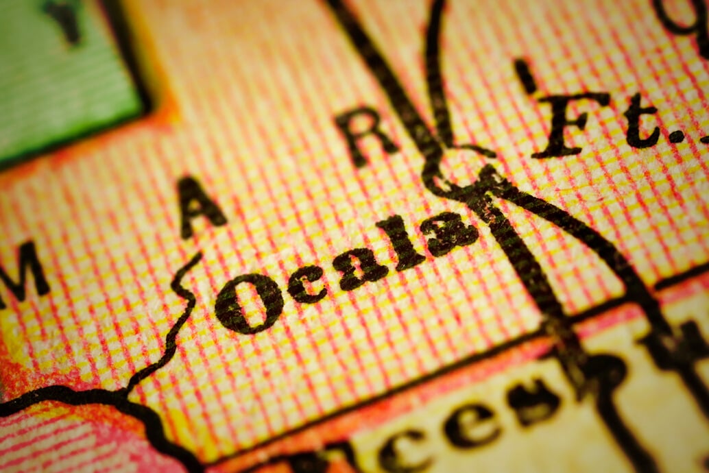 Ocala, Florida on an Antique map